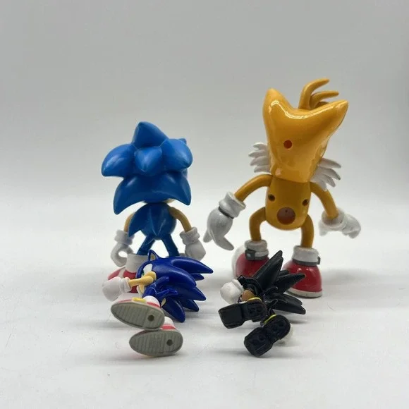 Sonic The Hedgehog Action Figure Toy Lot Of 3 Shadow Sonic Tails Missing Tail - Picture 3 of 4